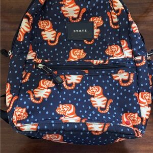 State Bages-Gently Used: Kane Kids Mini Backpack, Blue Tigers